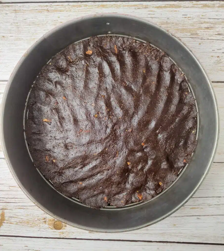 Blueberry chocolate cake crust